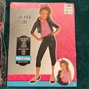 Greaser girl costume, XL child